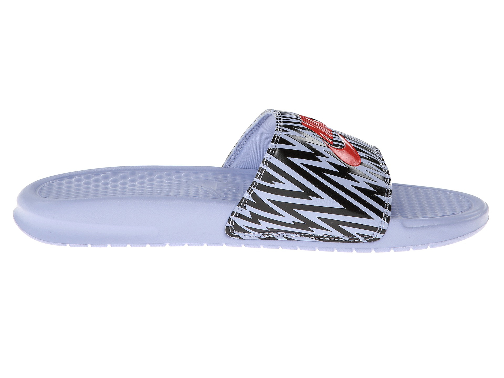 nike benassi purple and gold