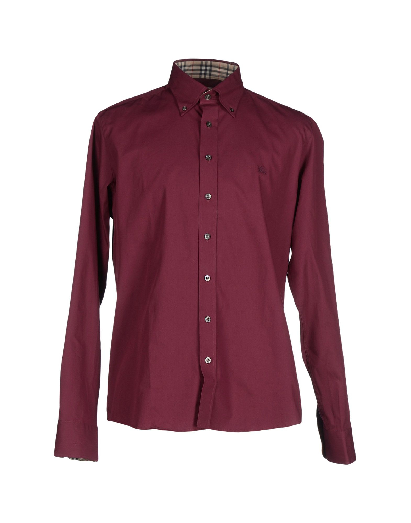 Burberry burgundy shirt discount