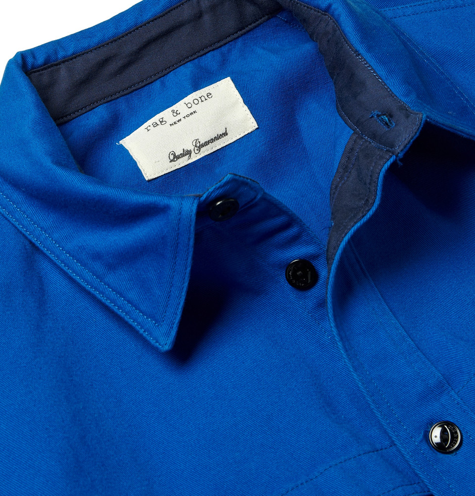 Rag & Bone Markham Cotton-Twill Shirt Jacket in Blue for Men - Lyst