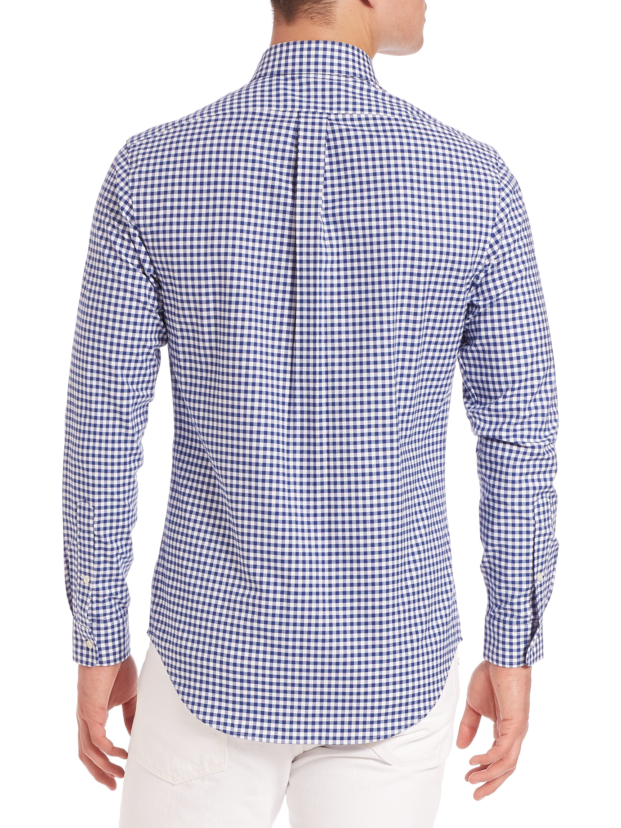 Polo Ralph Lauren Slim-fit Gingham Oxford Shirt in Blue for Men - Lyst
