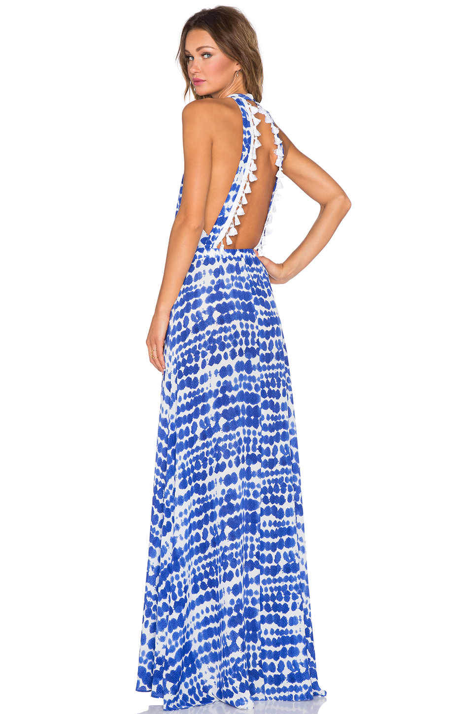 Alexis blue and white dress Clearance