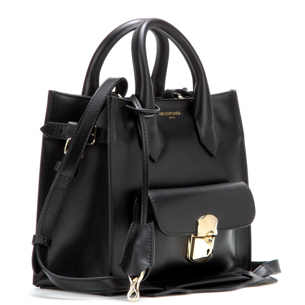 Balenciaga Padlock Mini All Afternoon Leather Tote in Black - Lyst