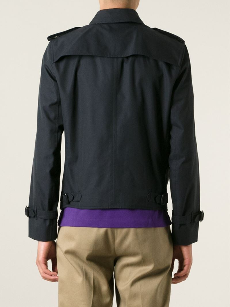 Burberry Shoulder Epaulette Jacket in Blue for Men Lyst