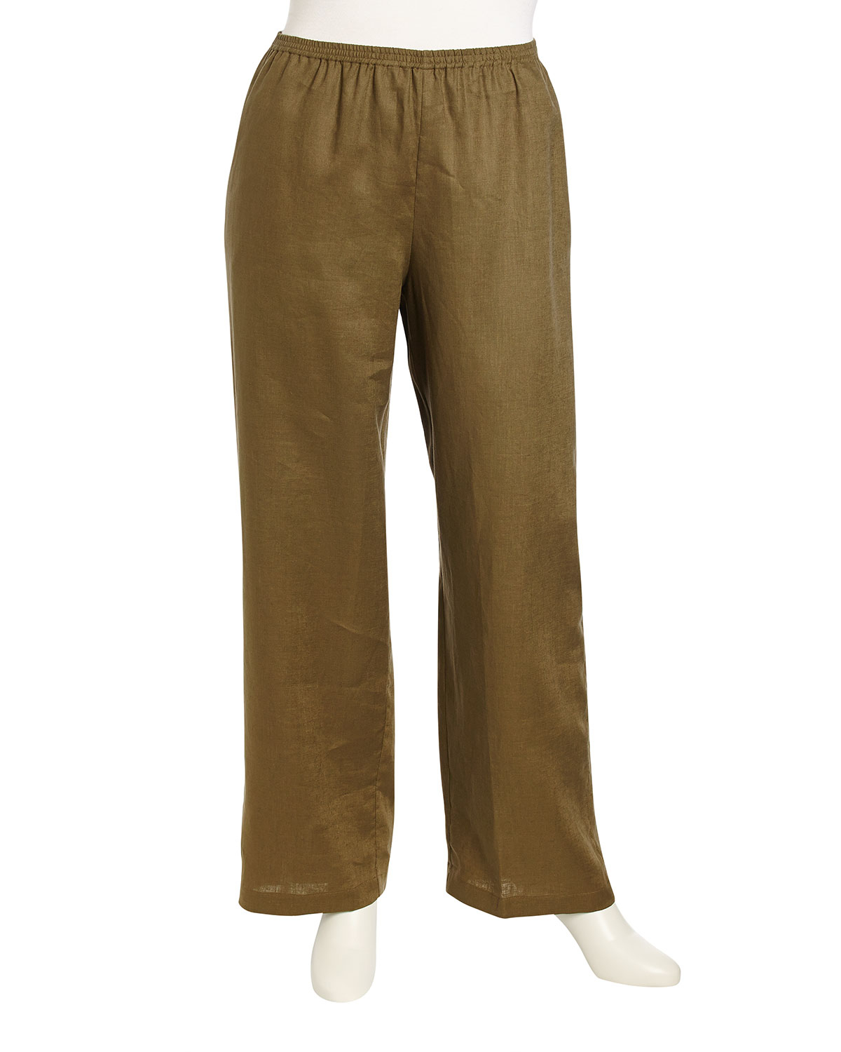 Go Silk Pull On Elastic Linen Pants in Green (OLIVE TREE) | Lyst