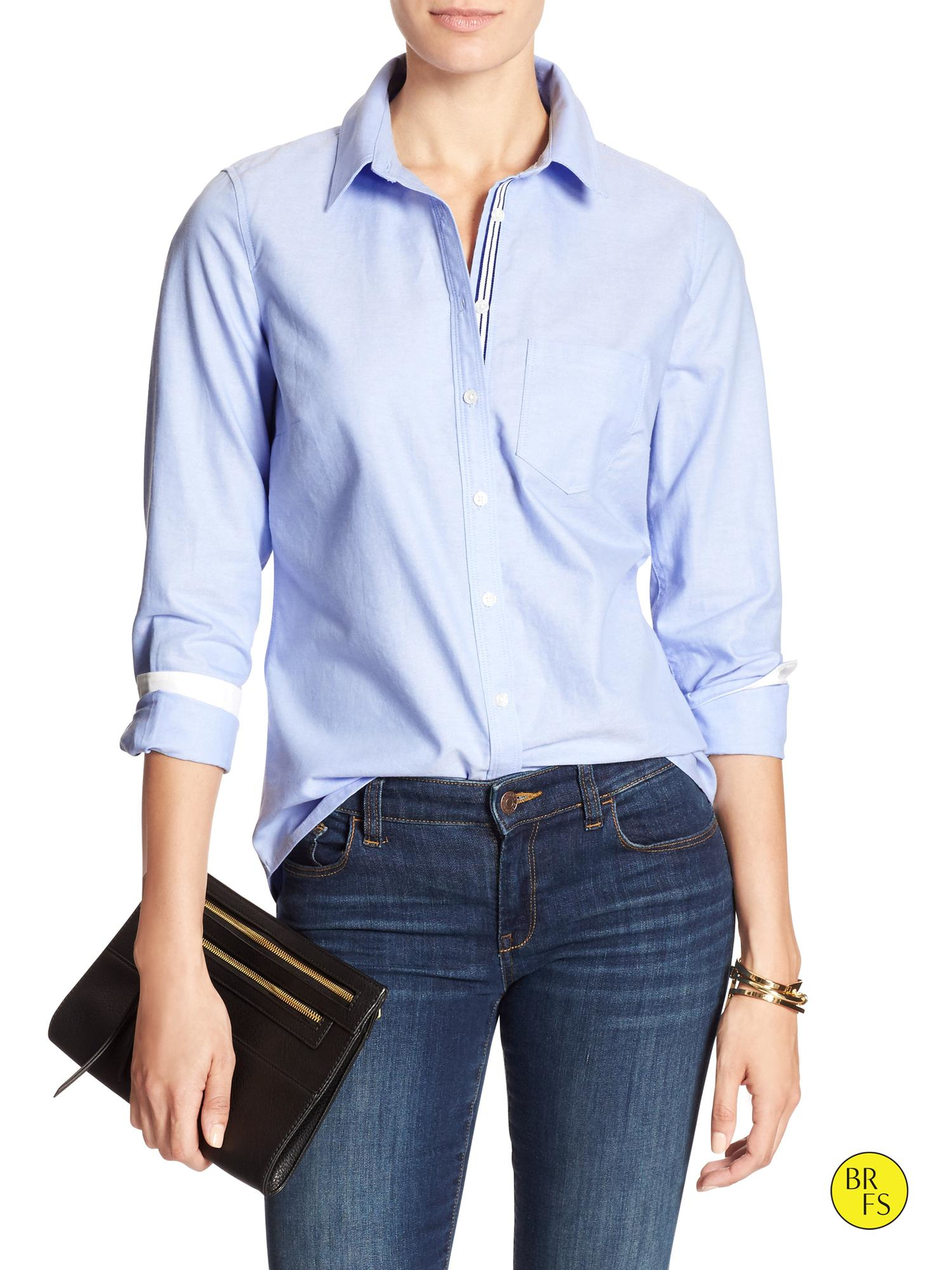 Banana Republic Factory Softwash Oxford Shirt in Blue Lyst