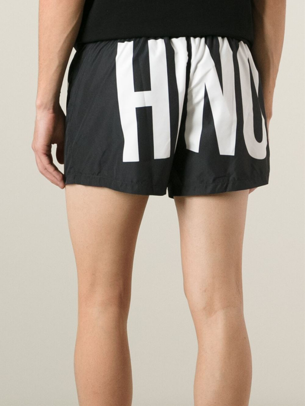 moschino mens swim trunks