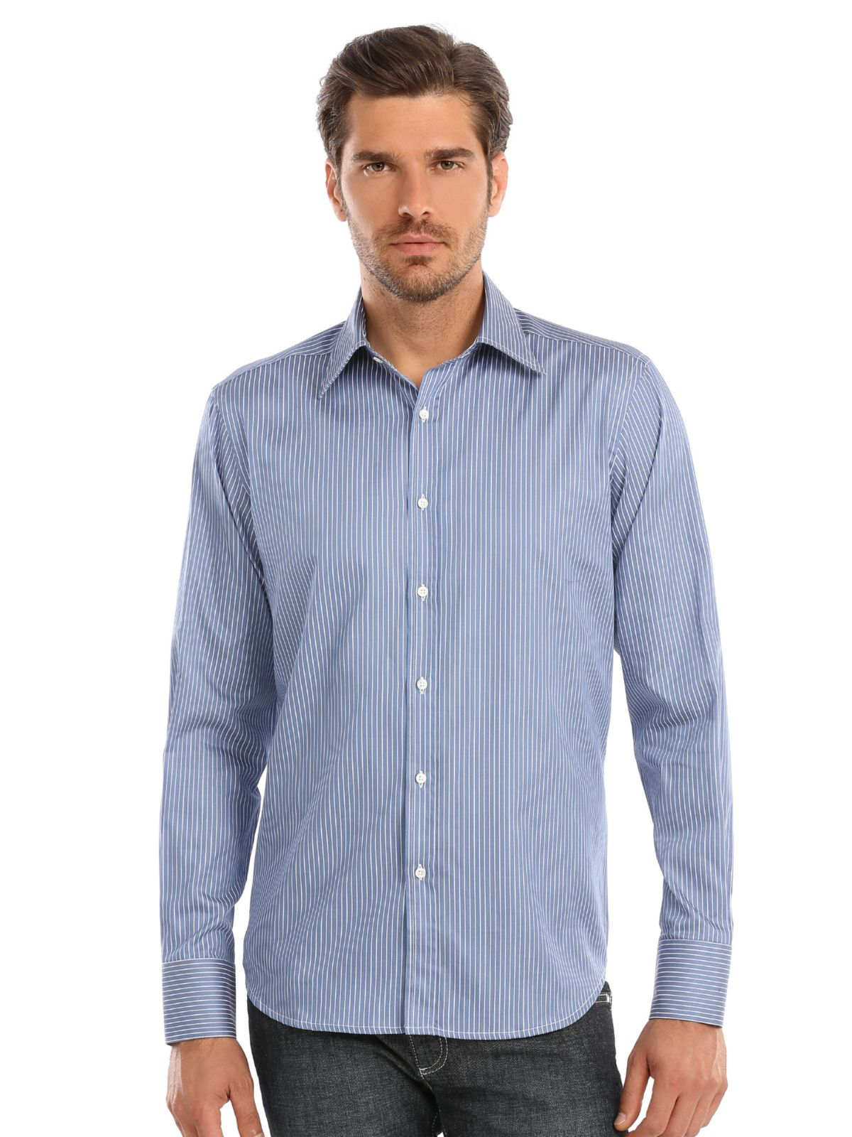 Guess Marciano Regular Fit Shirt in Blue for Men (cornflower blue) | Lyst