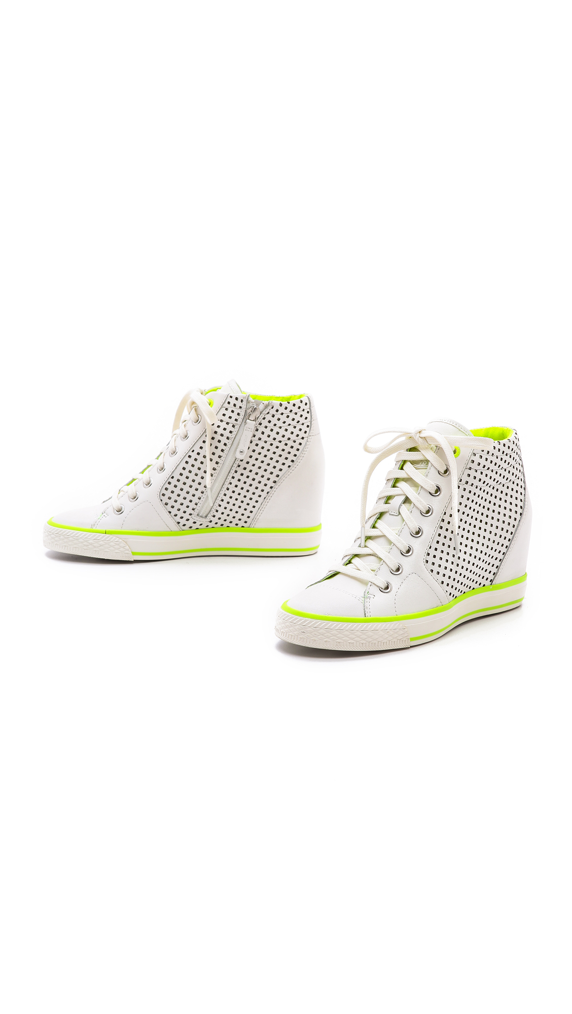 perforated wedge sneaker