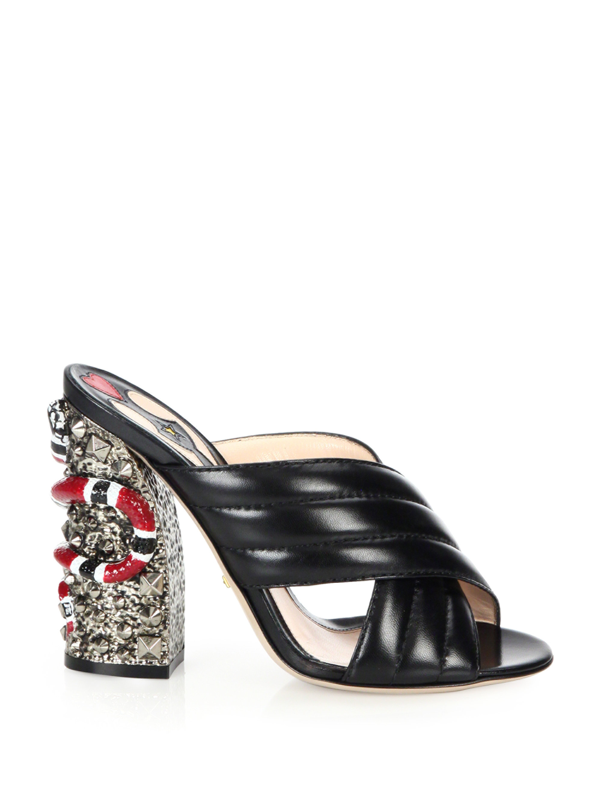 gucci mules with heel