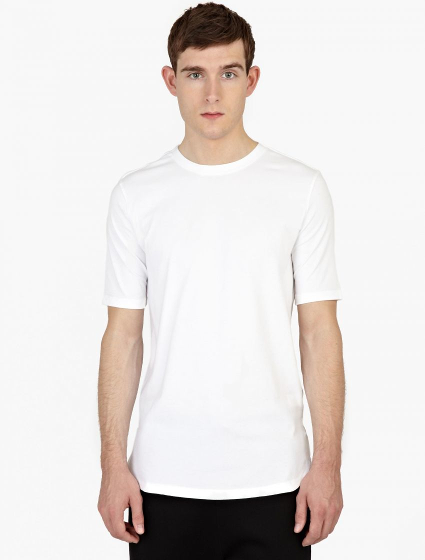 Helmut lang White Cotton T-shirt in White for Men | Lyst