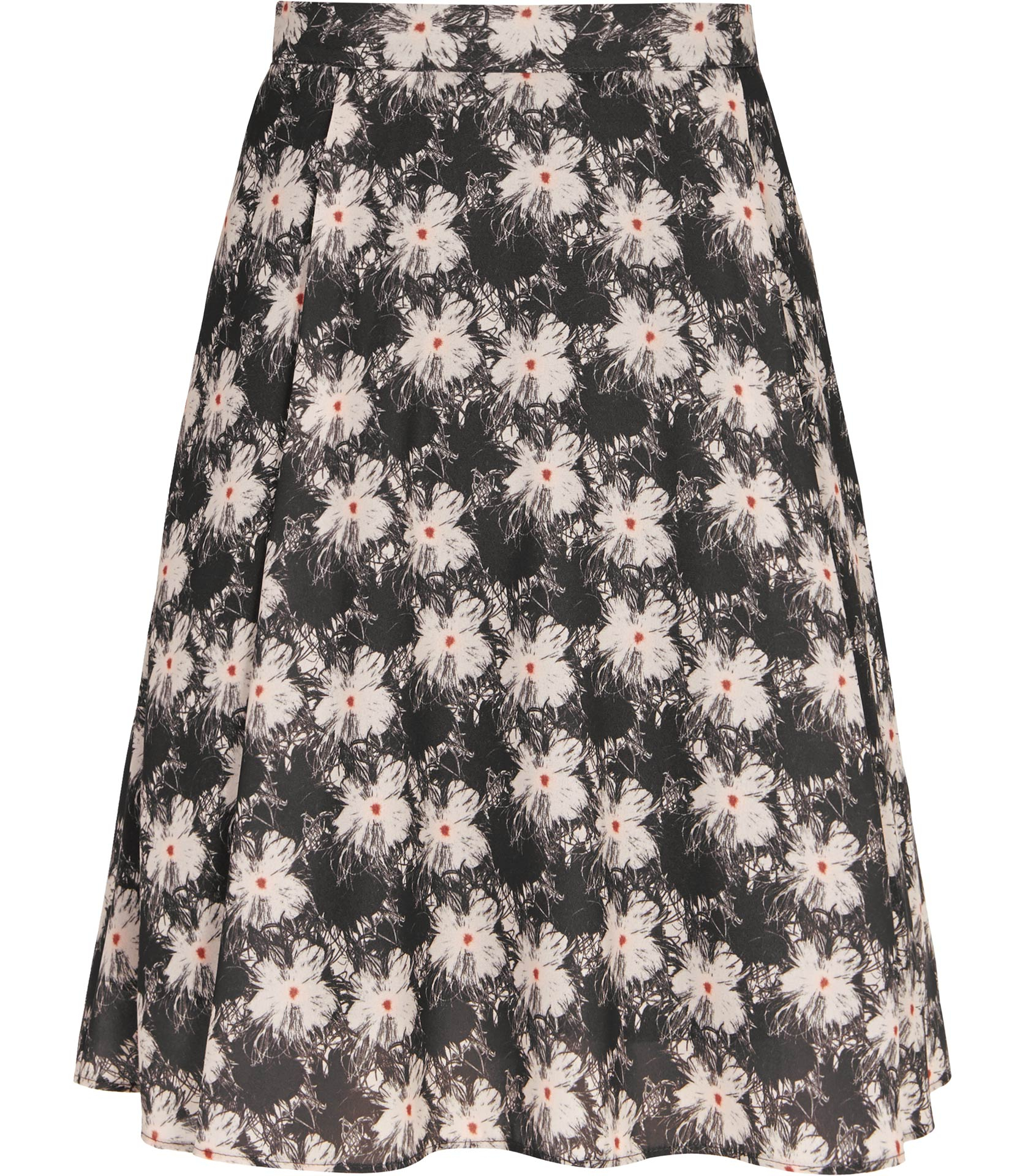 Reiss Hemi Floral Print Skirt in Black Blush (Black) - Lyst