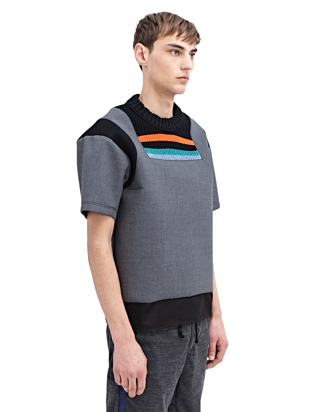 Lyst - Kolor Mens High Tech Crew Neck T-Shirt in Gray for Men