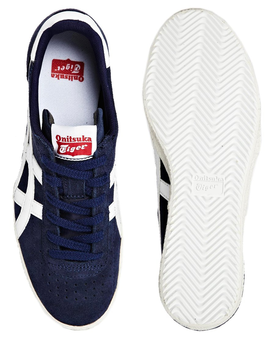 Onitsuka Tiger Asics Ontisuka Tiger Vickka Moscow Trainers in Navy ...