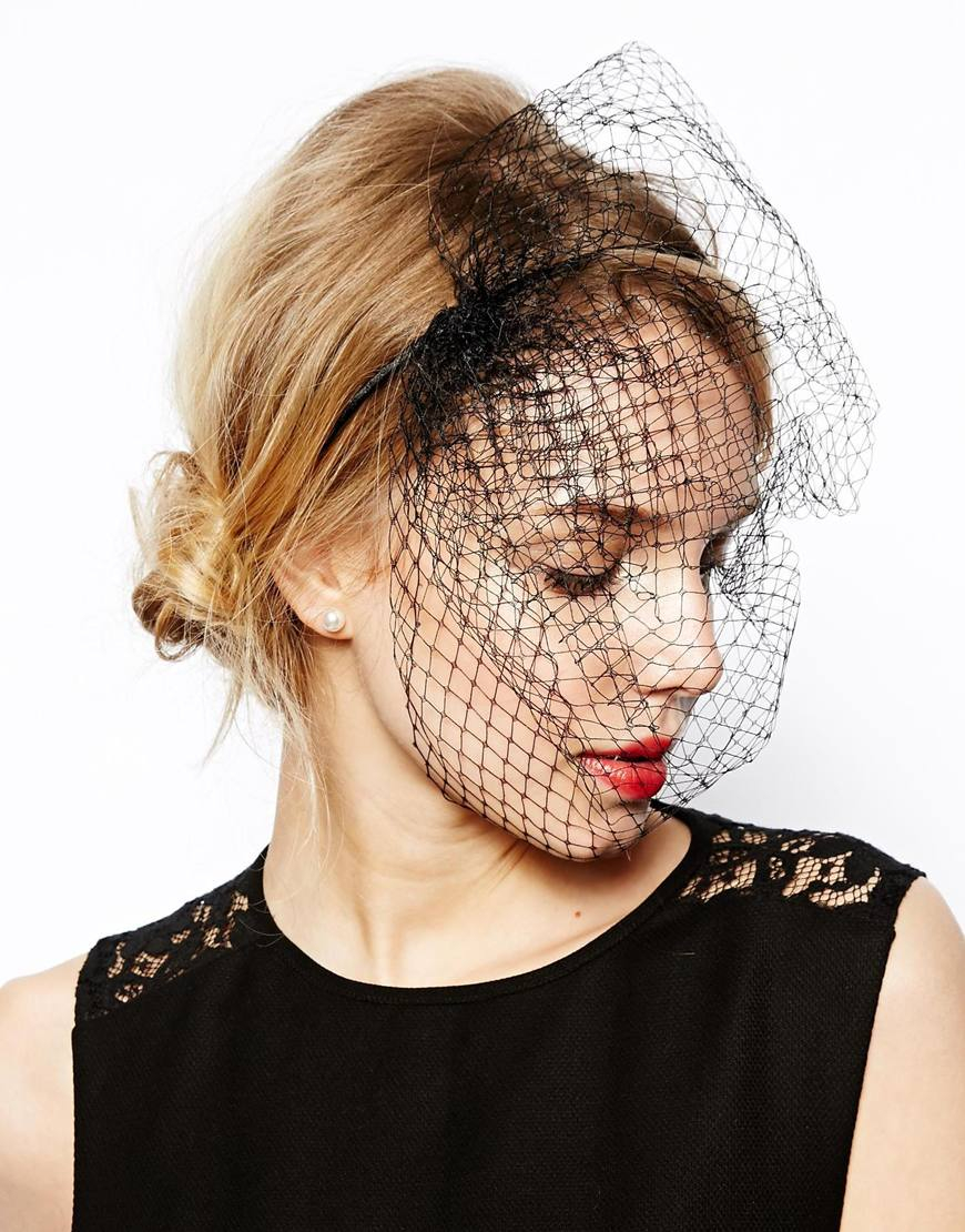 ASOS Veil Hair Band in Black Lyst