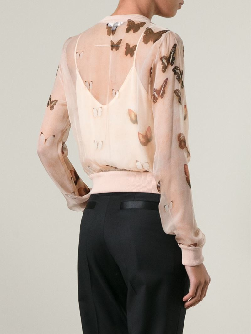 sheer butterfly top