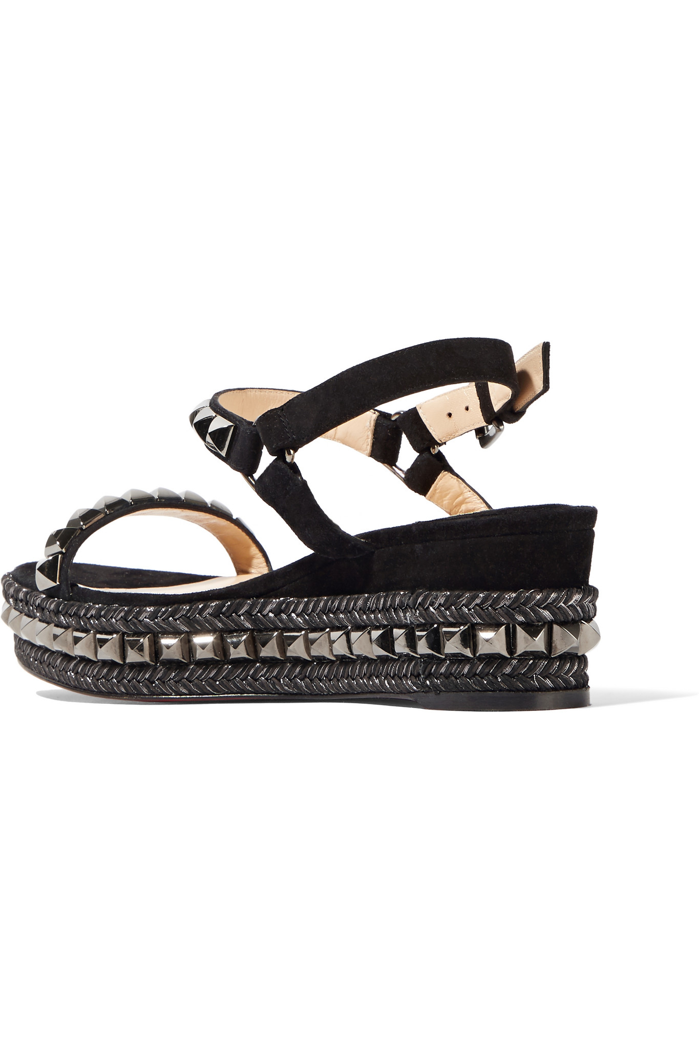 Christian louboutin Cataclou 60 Embellished Suede And Leather ...