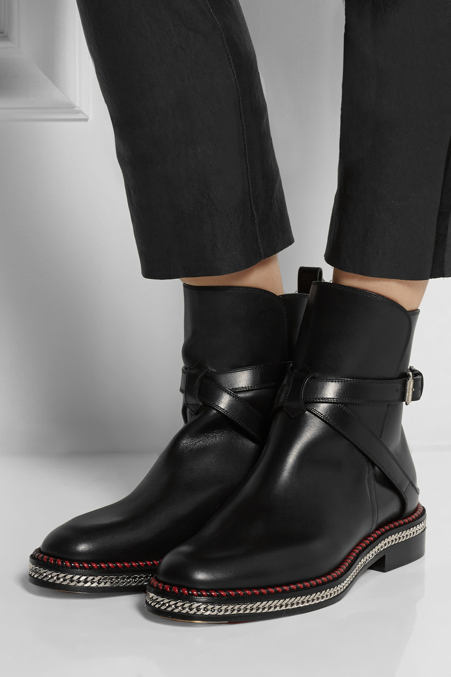christian louboutin chelsea chain boots christian louboutin chelsea chain boots