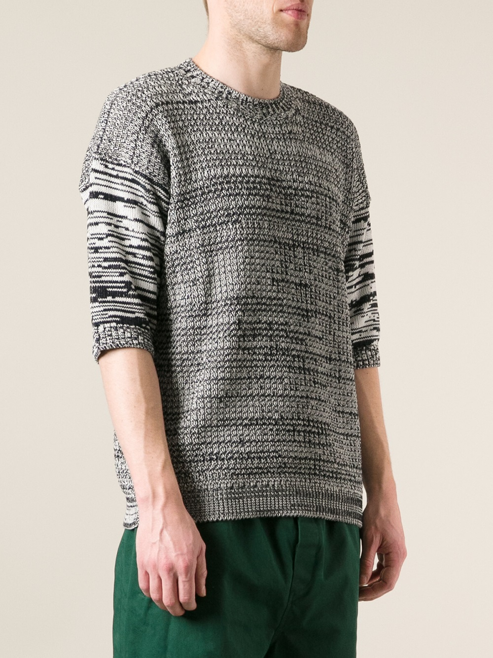Marni Knitted Pattern Sweater in Black for Men - Lyst