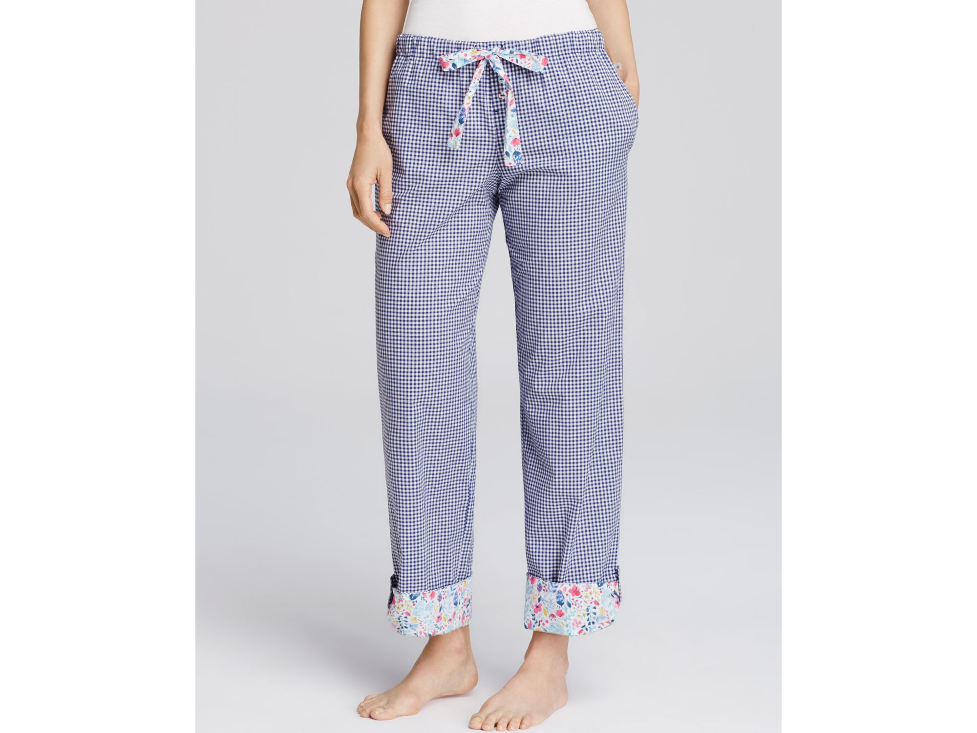 Lyst - Jane & Bleecker New York Gingham Batiste Pajama Pants in Blue
