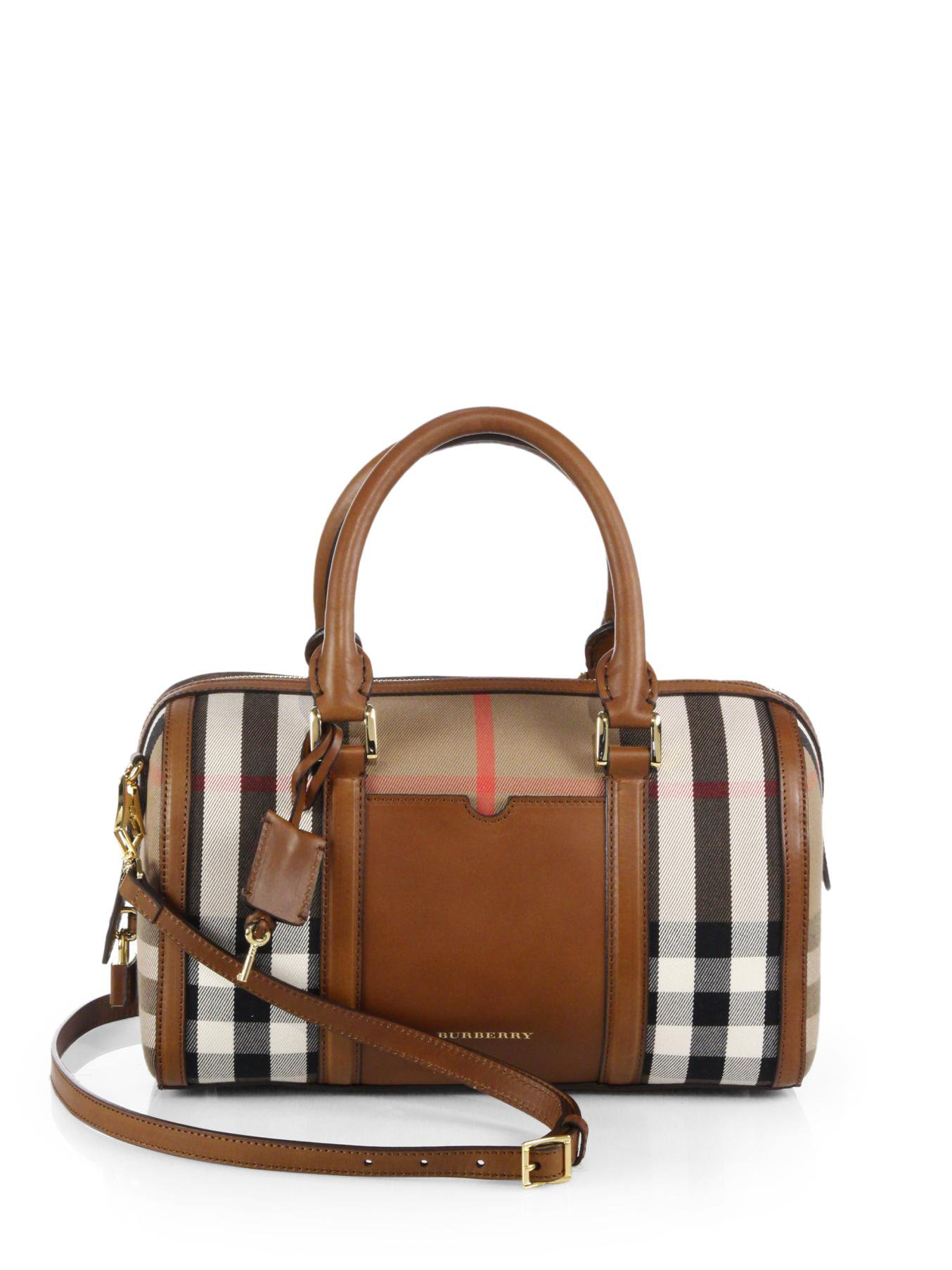 Burberry Alchester Canvas Bowler Bag in Brown - Lyst