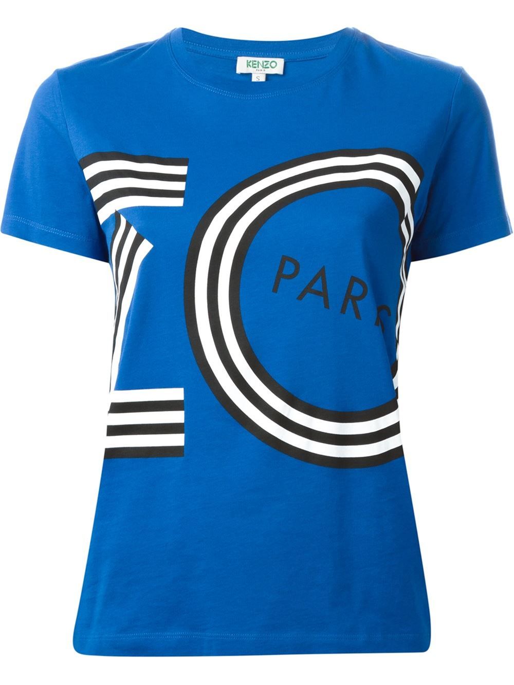 Kenzo Logo Print T-Shirt in Blue | Lyst