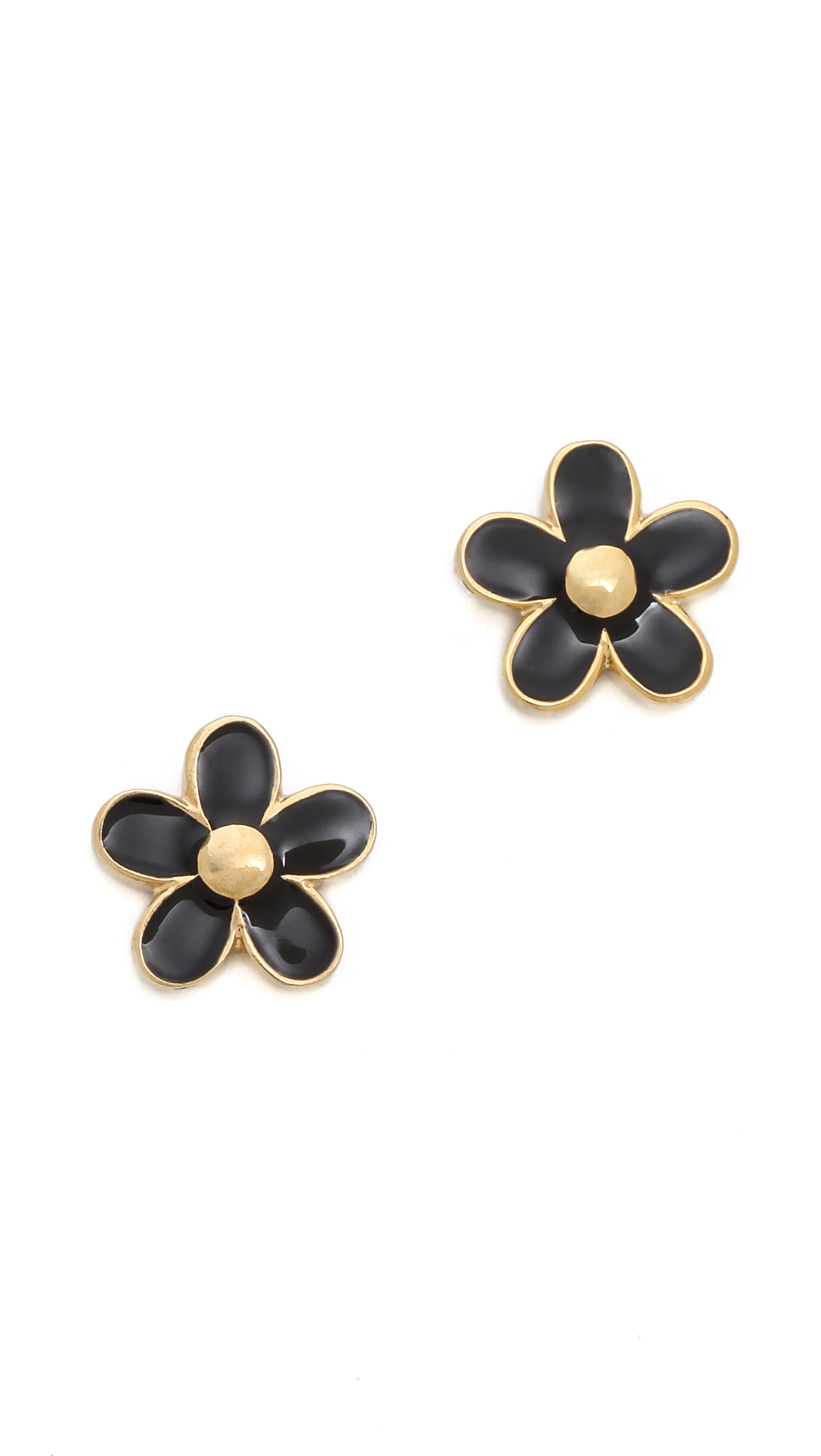 marc by marc jacobs black oro daisy stud earrings cream oro black product 0 965378642 normal