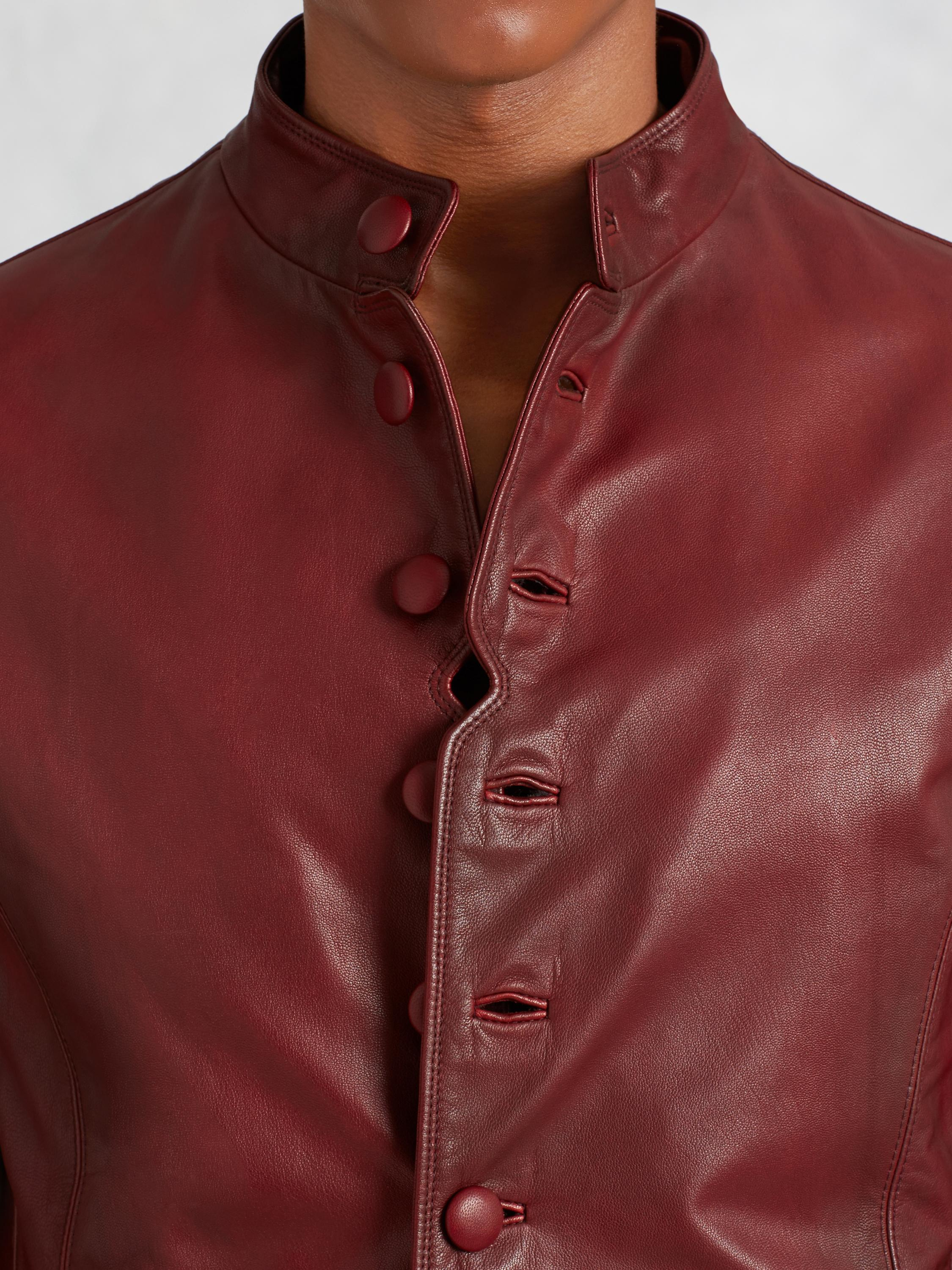 john varvatos red leather jacket