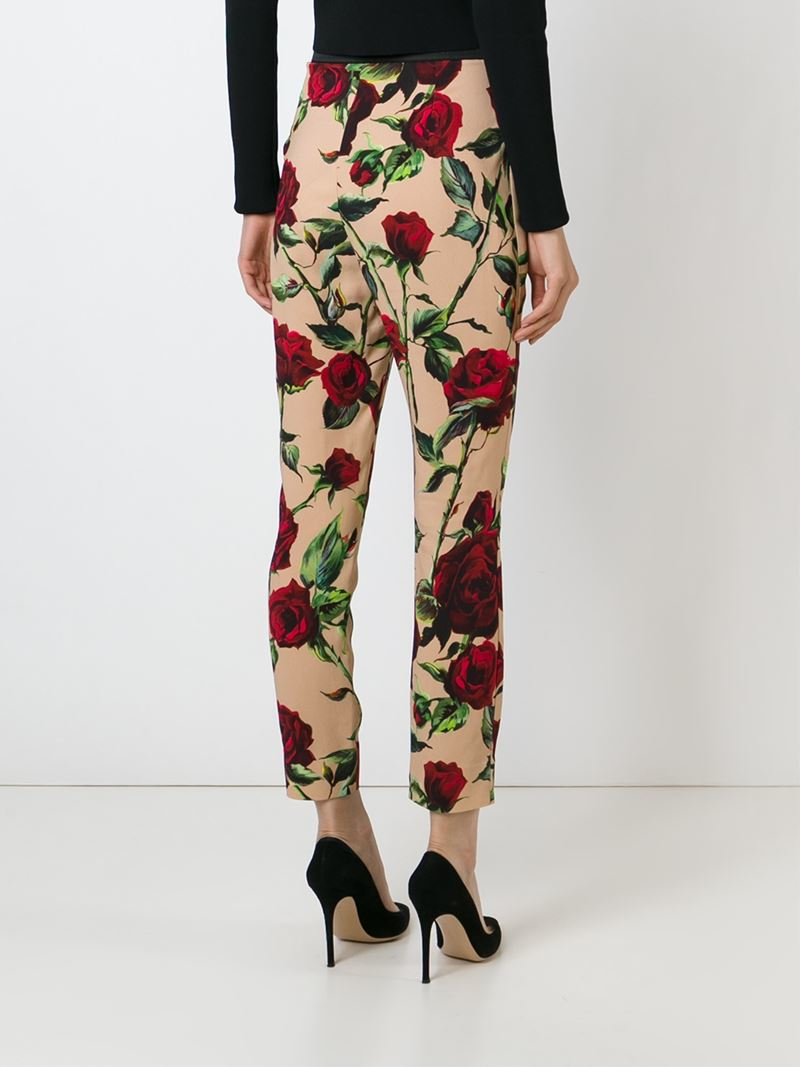Rose print pants Outlet