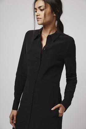 topshop black shirt dress