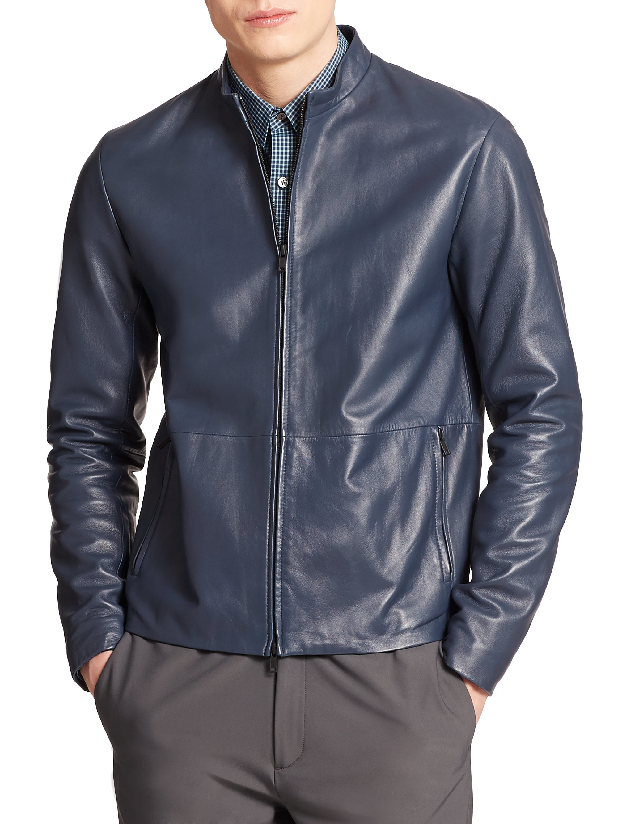 theory stand collar jacket