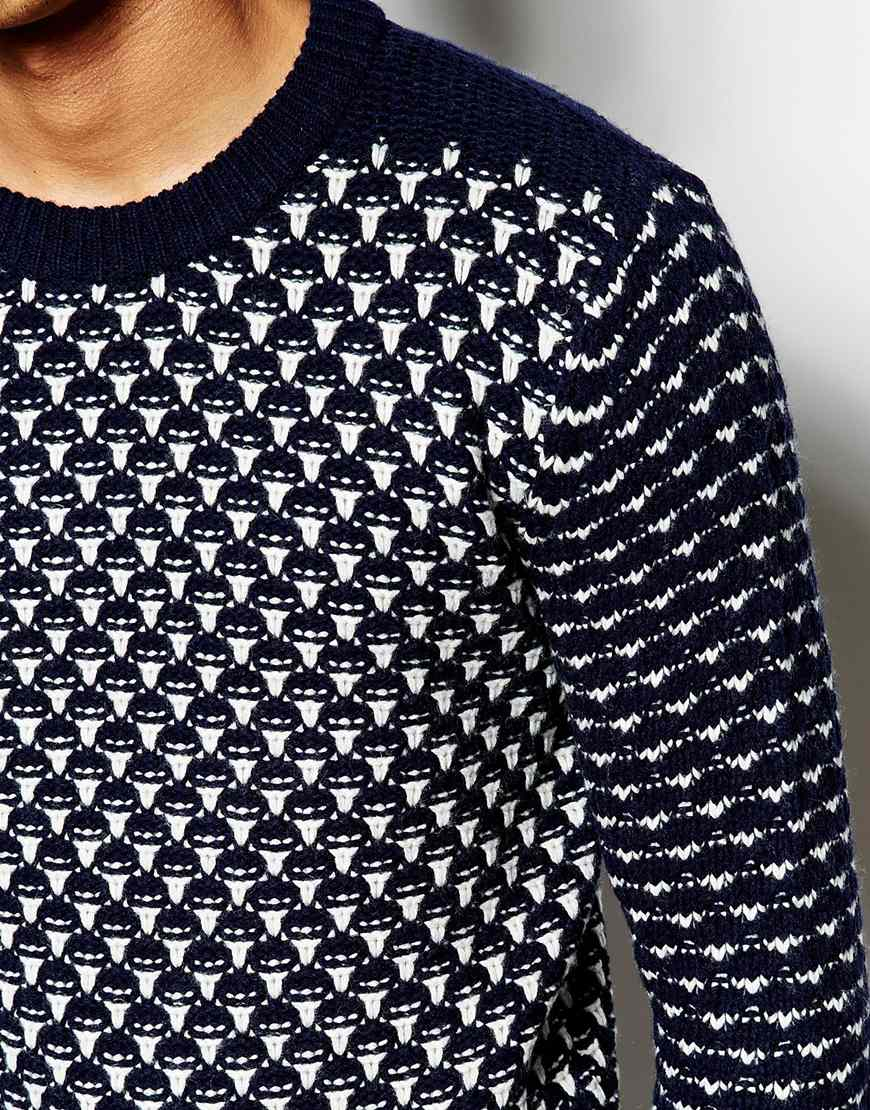 Junk De Luxe Sweater Heavy in Navy (Blue) for Men - Lyst