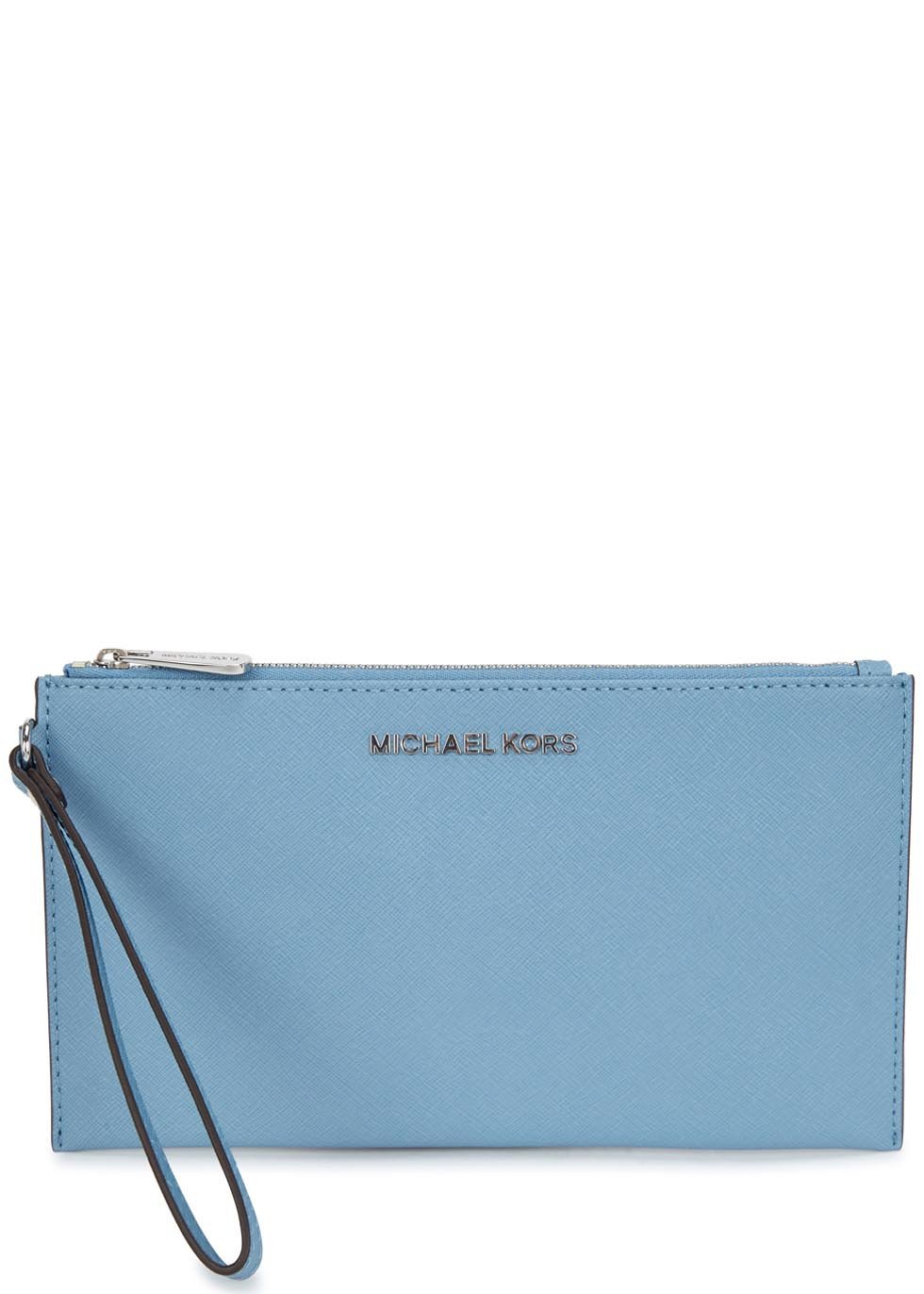 michael kors blue clutch