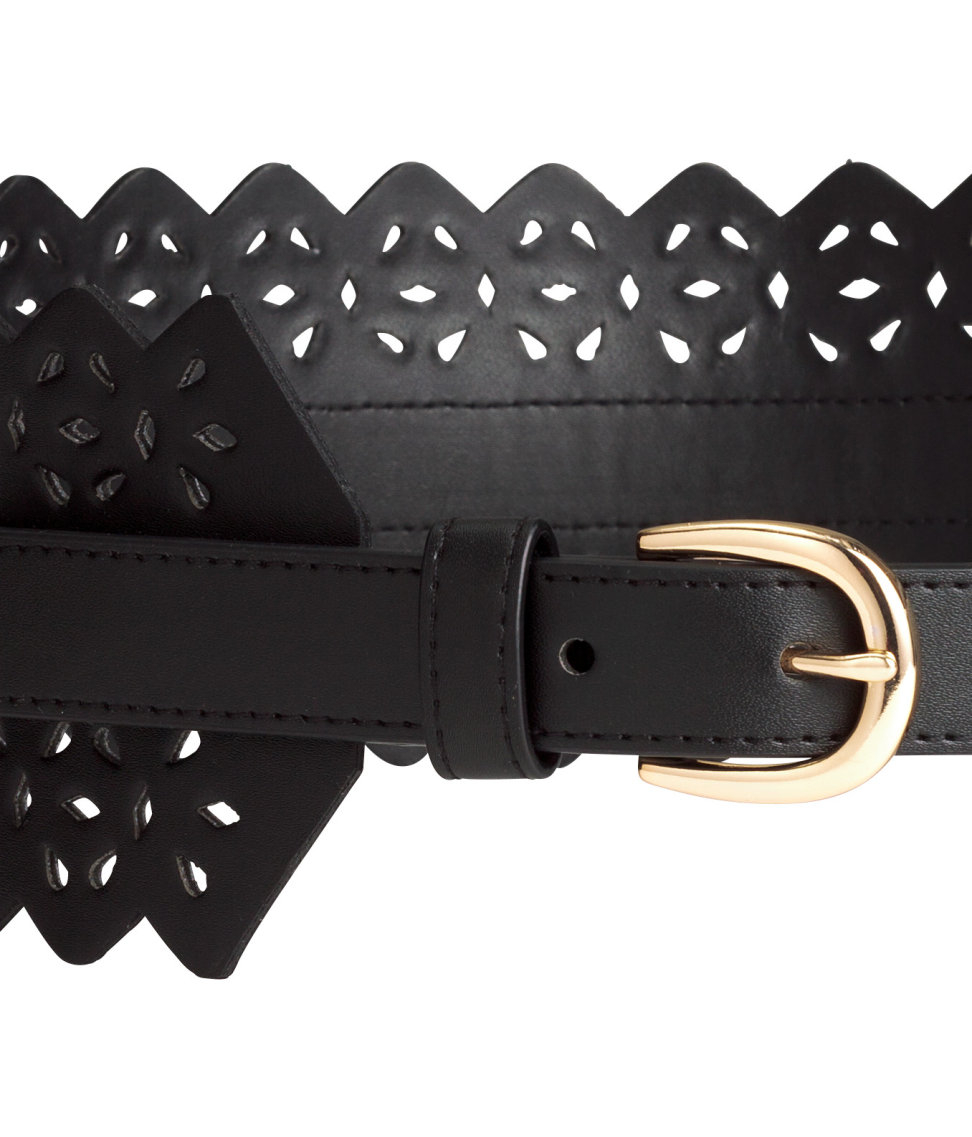 Lyst H&M Wide Waist Belt in Black