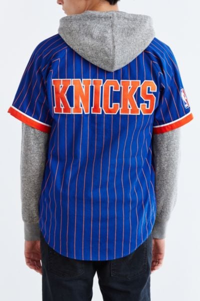 Mitchell & Ness Nba New York Knicks Baseball Jersey in Blue for