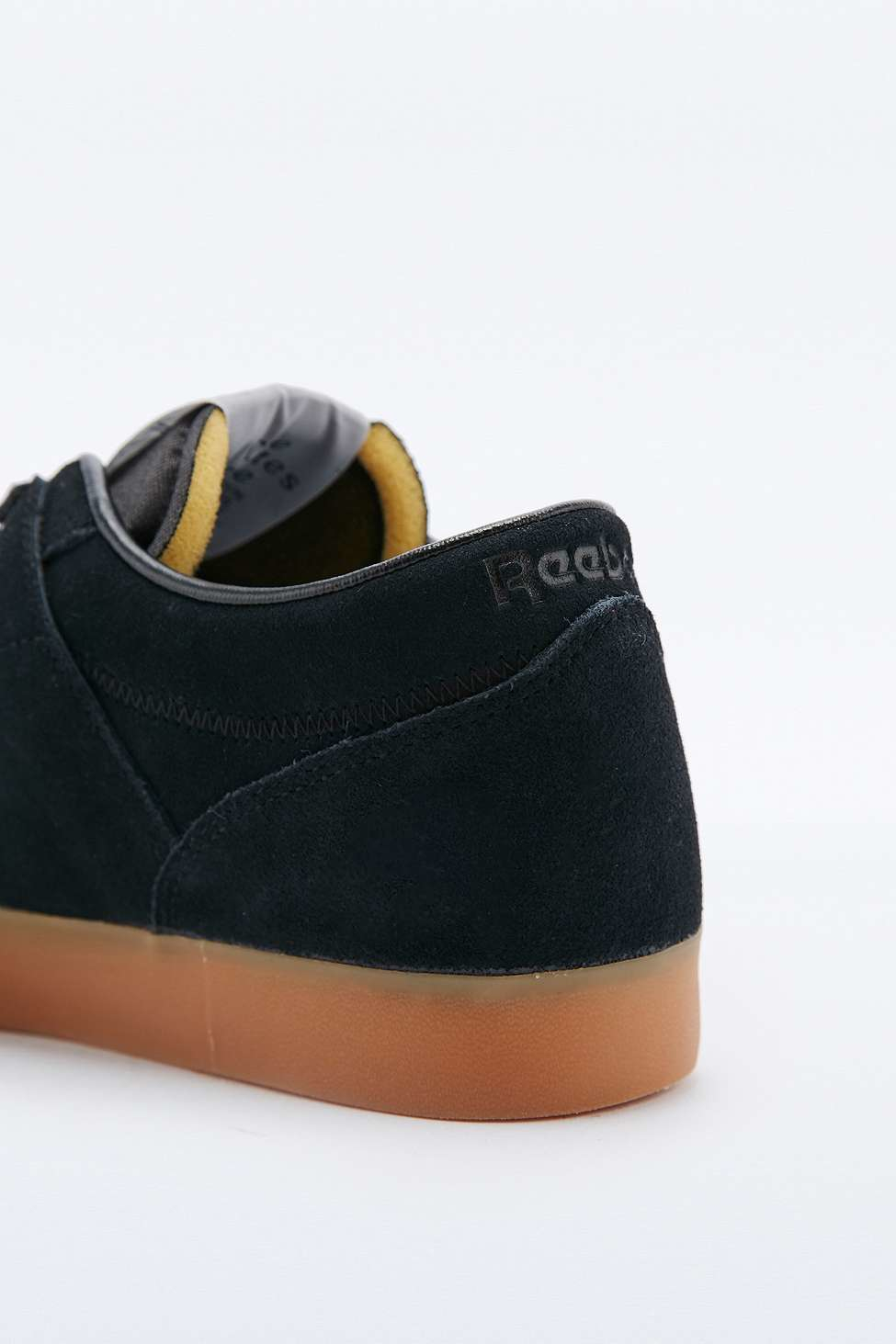 reebok black suede trainers