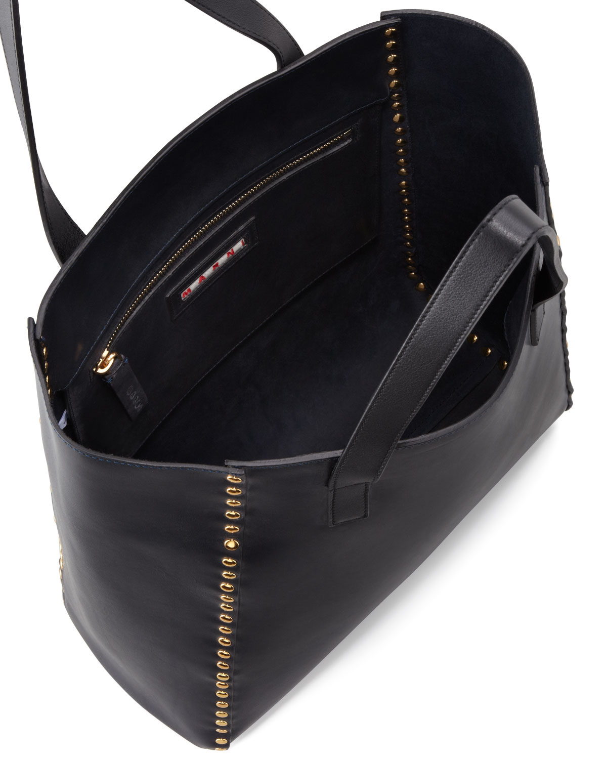 Marni Studded Shopper Tote Bag Deep Blue - Lyst