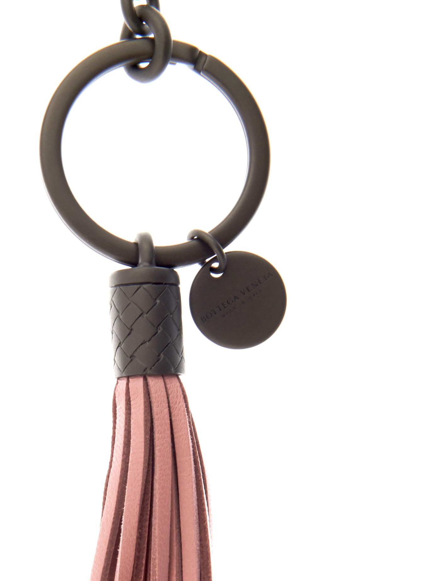 Bottega Tassel Leather Key Ring in Light Pink (Pink) Lyst