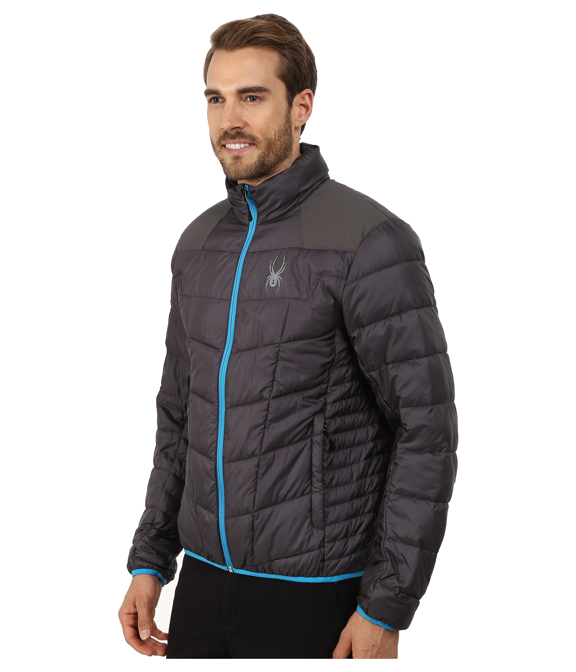 spyder men's geared synthetic down jacket