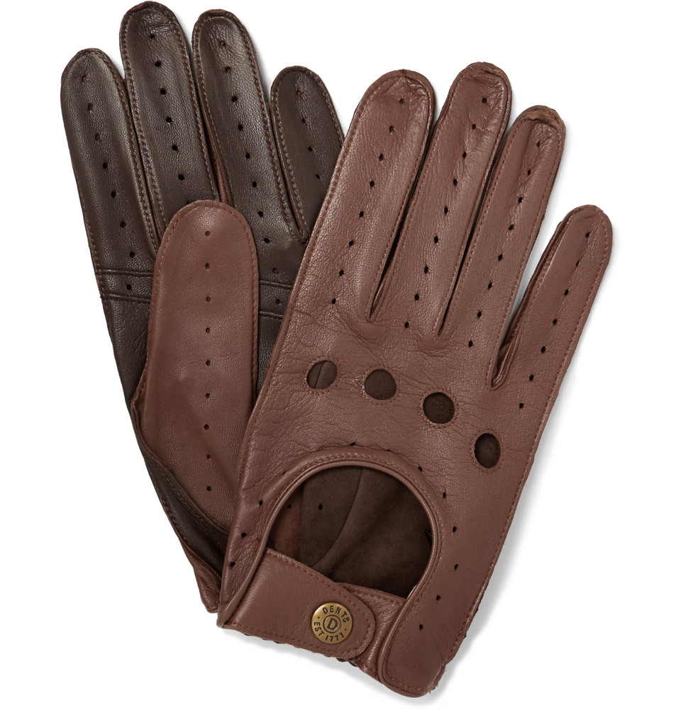 Dents Leather Driving Gloves in Brown for Men - Lyst
