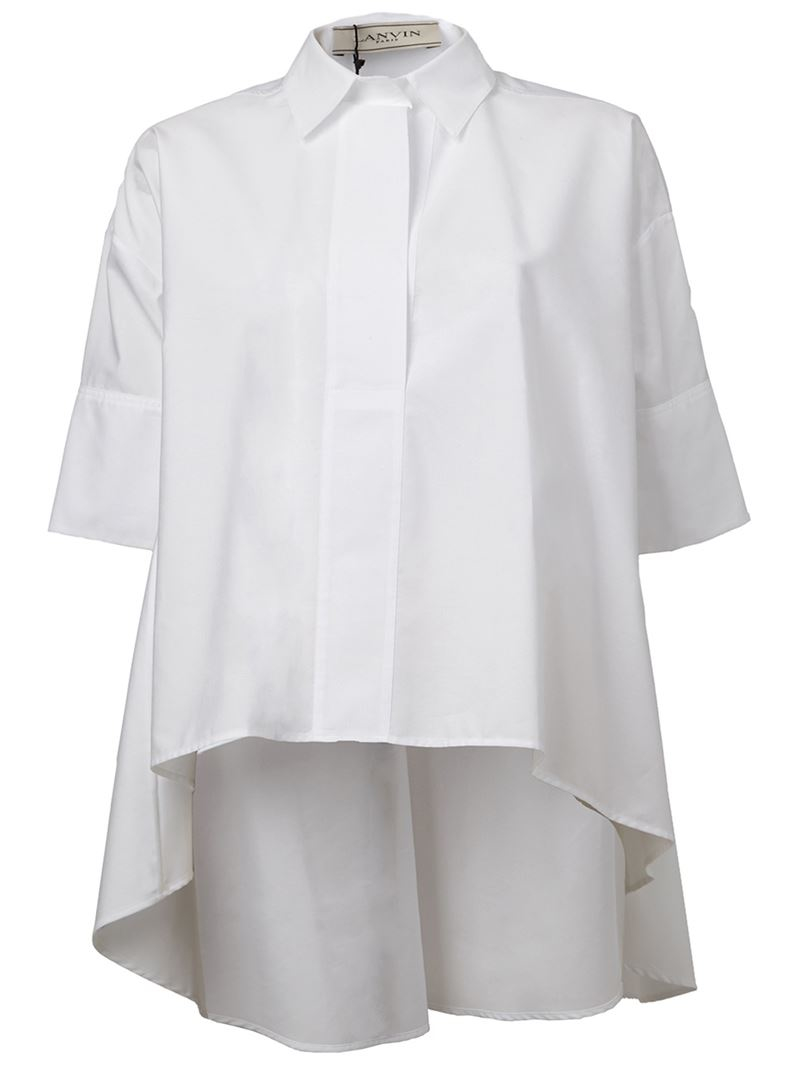 white high low shirt