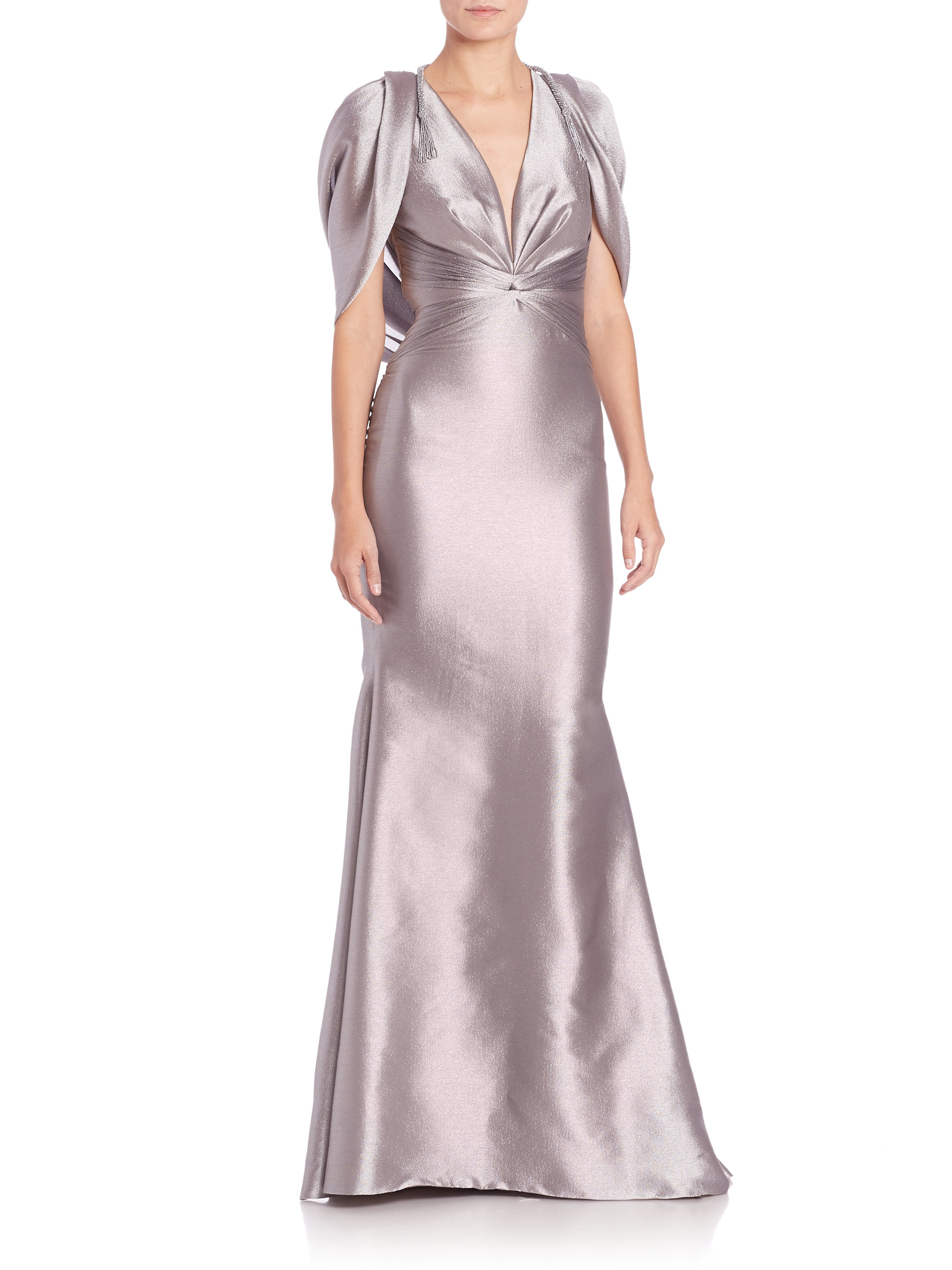 gown with 3d flowers