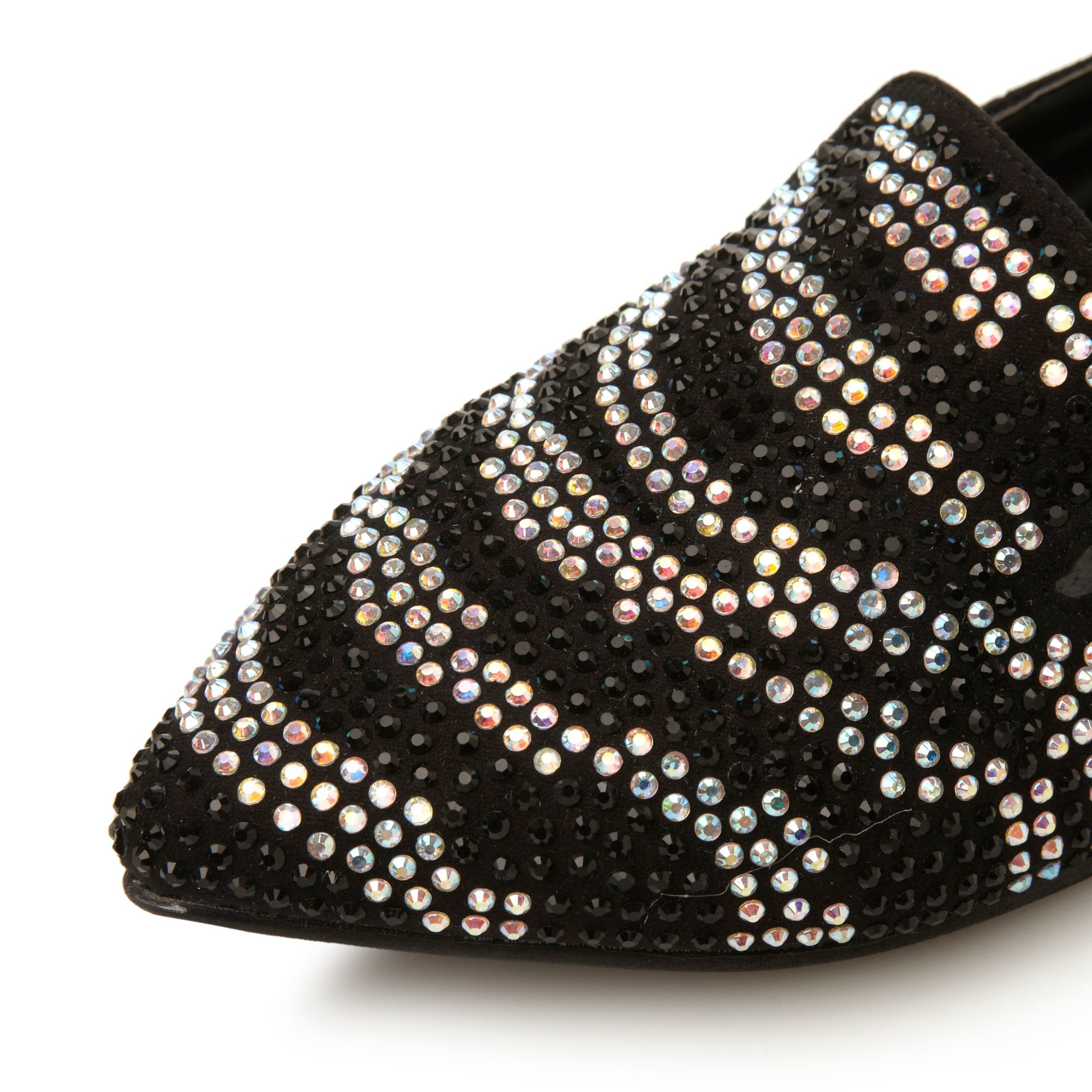 Steve Madden Synthetic Showey Slippercut Diamante Pumps in Black Lyst