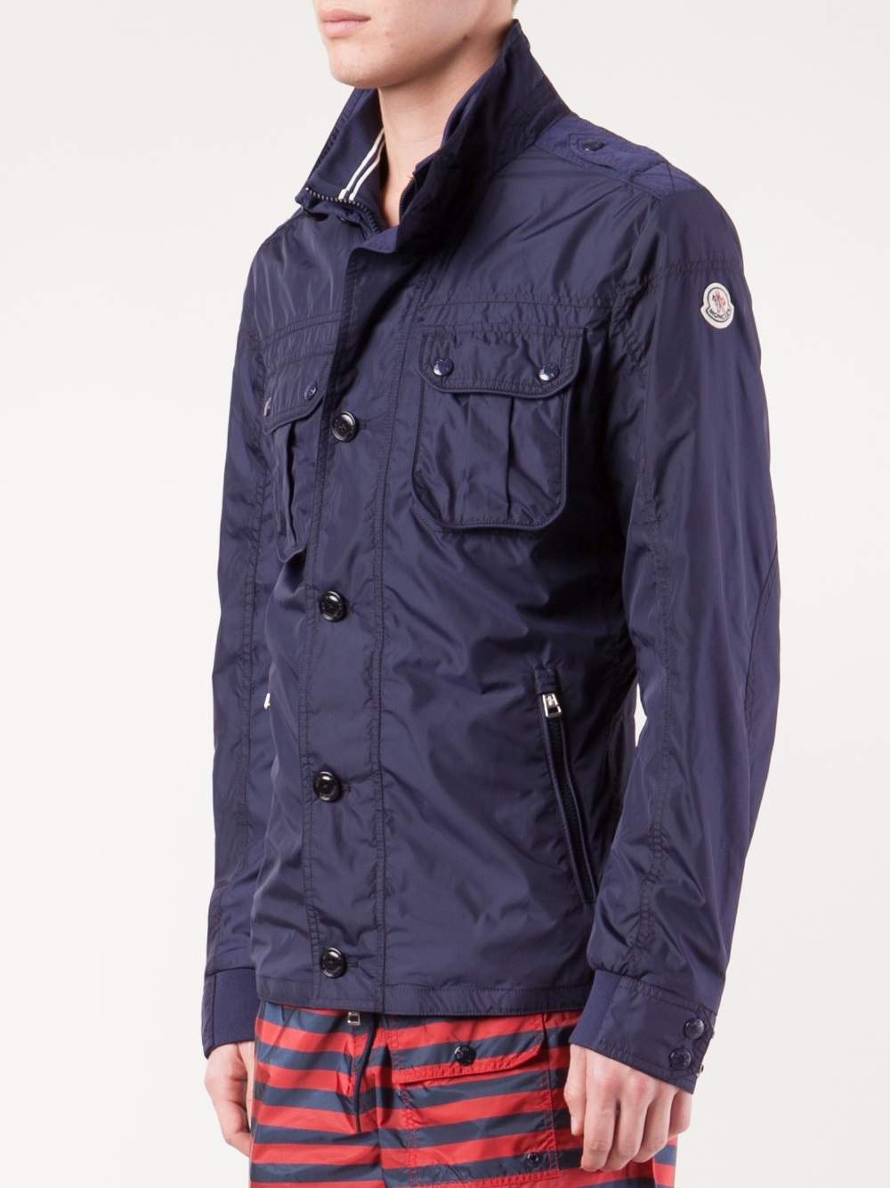 Moncler Windbreaker Jacket in Blue for Men Lyst