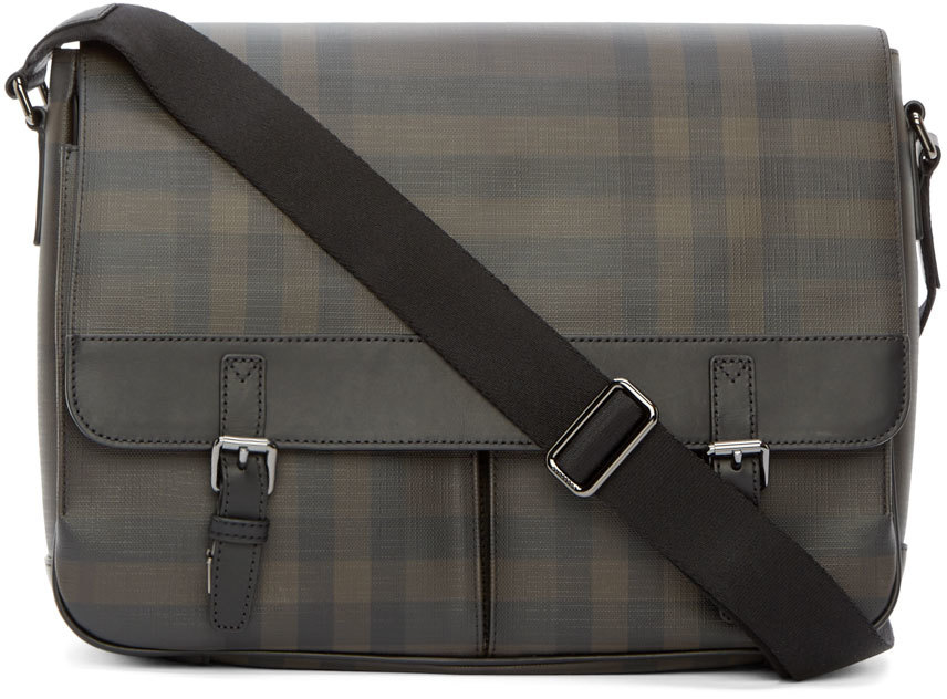 burberry check messenger bag