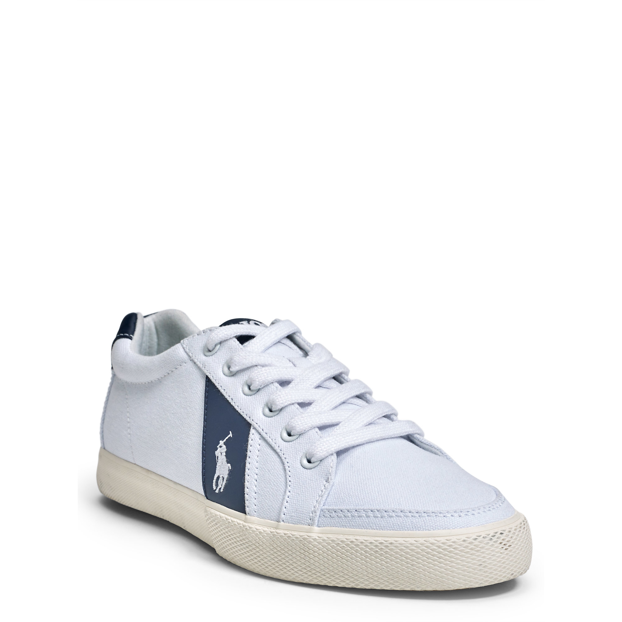 ralph lauren white canvas sneakers