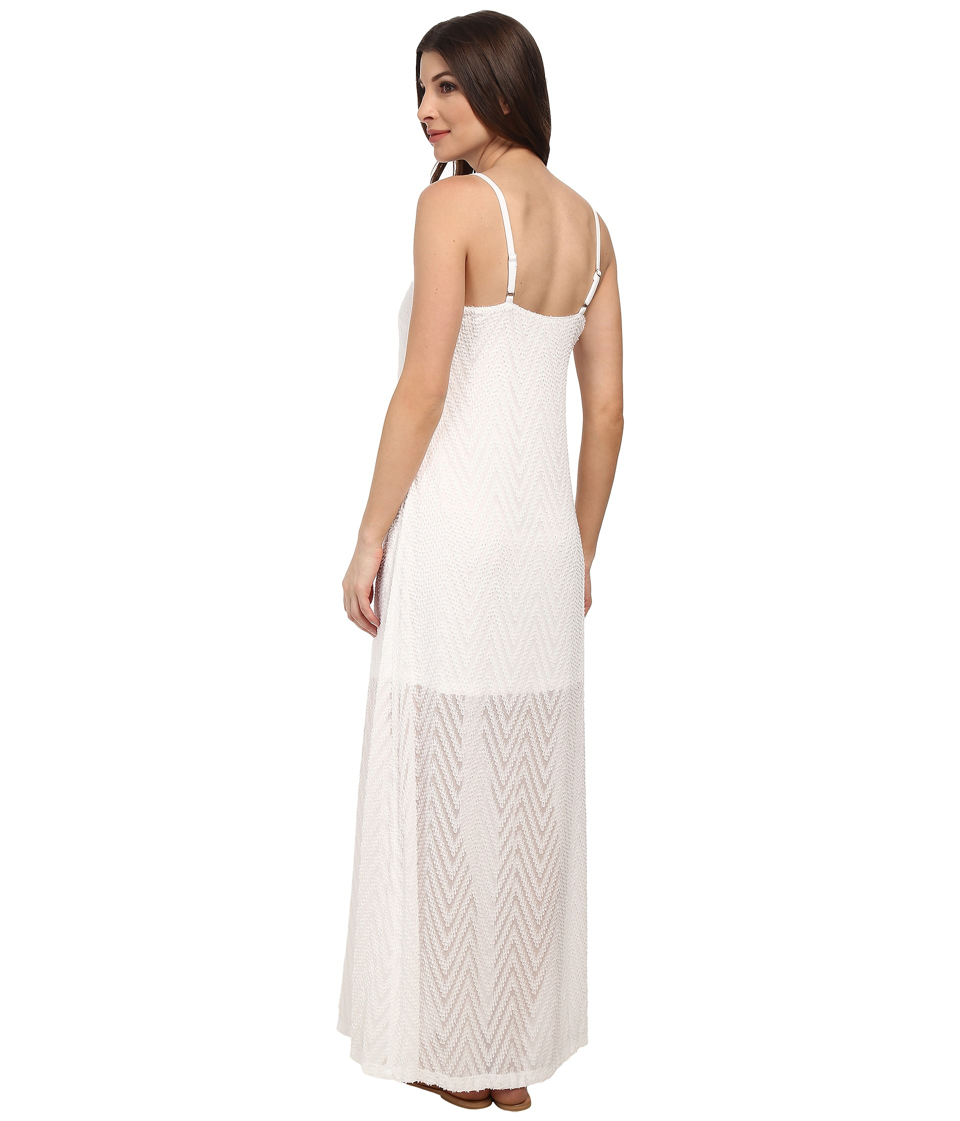 calvin klein white slip dress