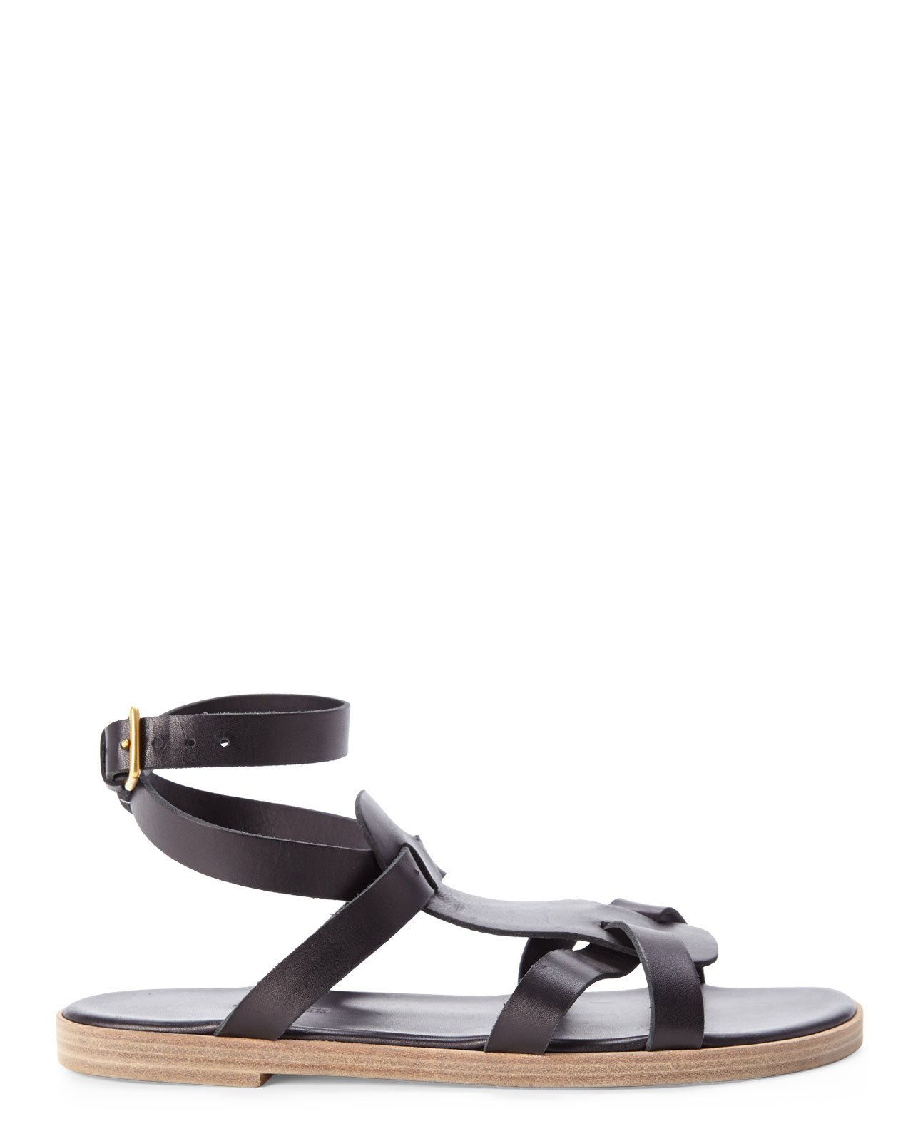 Hermès Hermã S Black Ankle Strap Sandals - Lyst