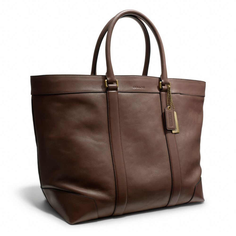 COACH Bleecker Legacy Weekend Tote In Leather in Mahogany (Brown) for ...