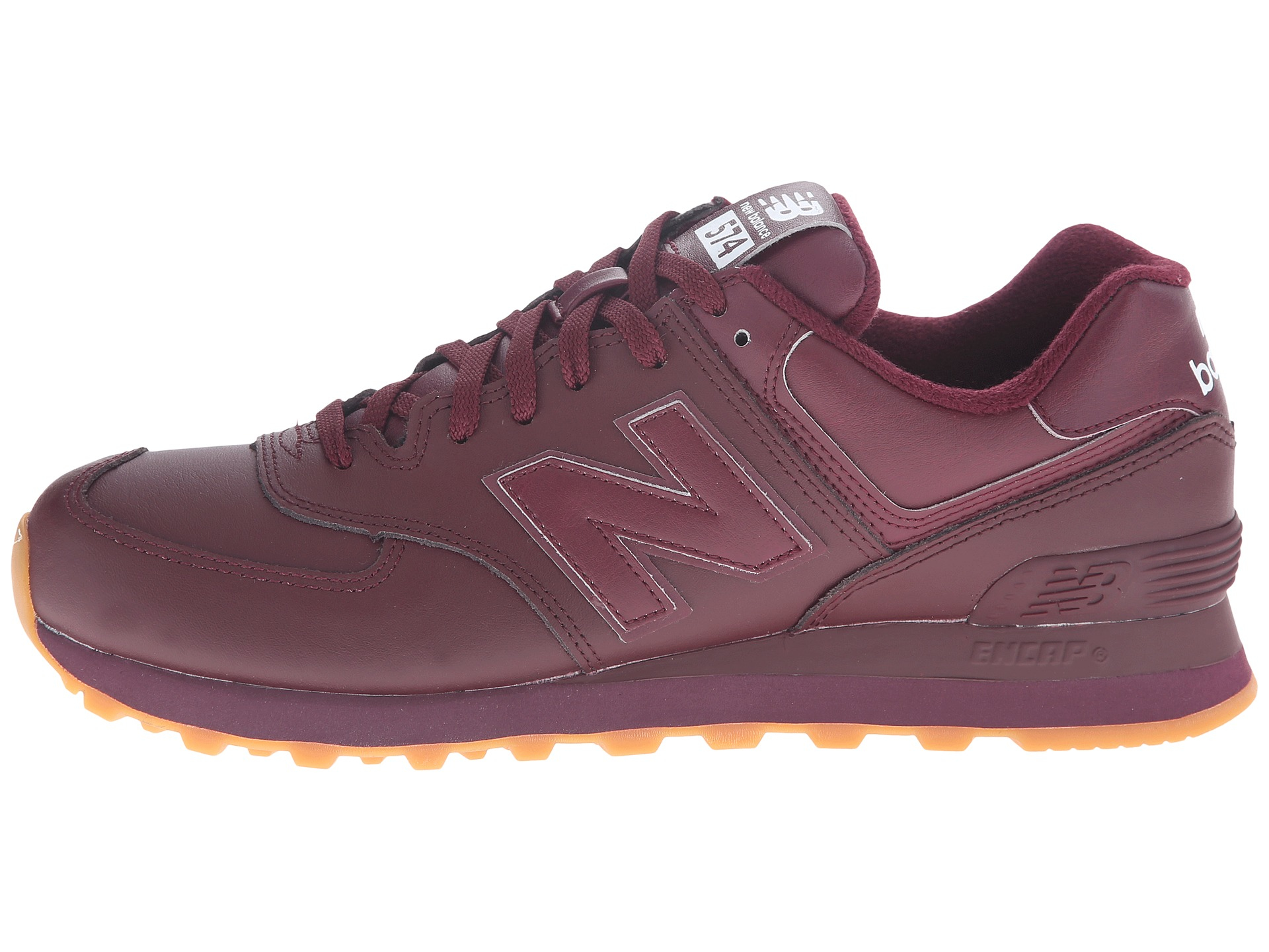 new balance 574 burgundy leather