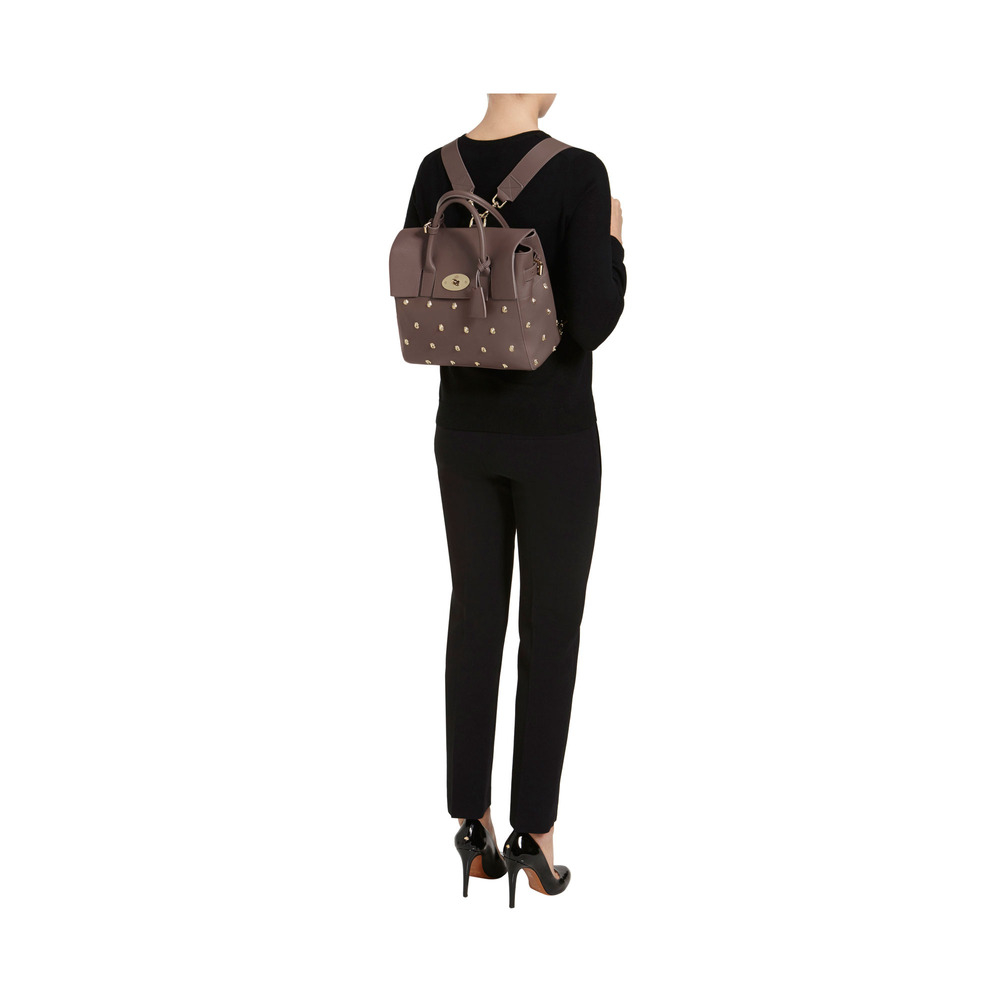 Mulberry Cara Delevigne Mini Rivet Backpack in Taupe (Brown) - Lyst